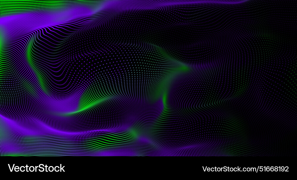 Flowing point particles writhe Flowing point particles writhe vector image