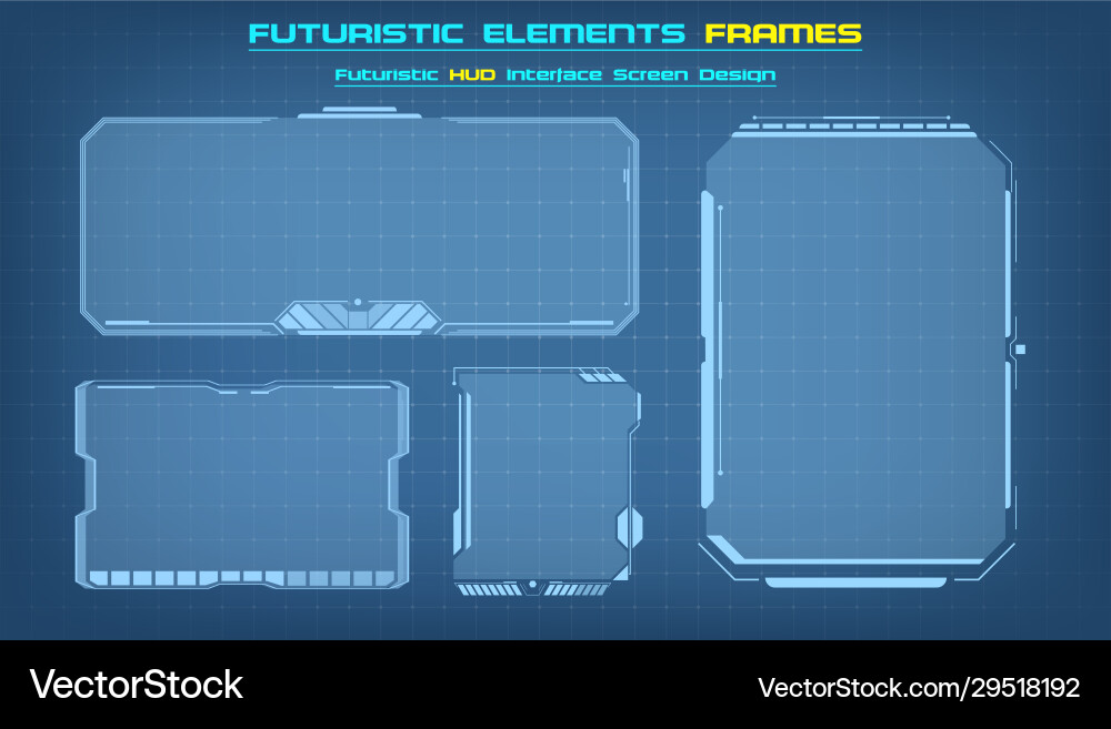 Futuristic HUD Interface - Blue Tech vector image