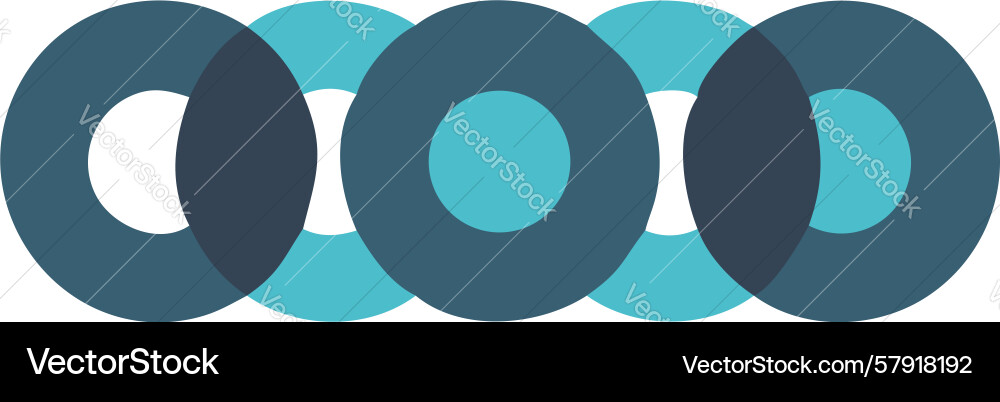 Overlapping translucent circles gradient art Vector Image