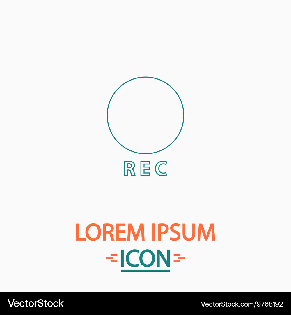 Rec computer symbol Vector Image