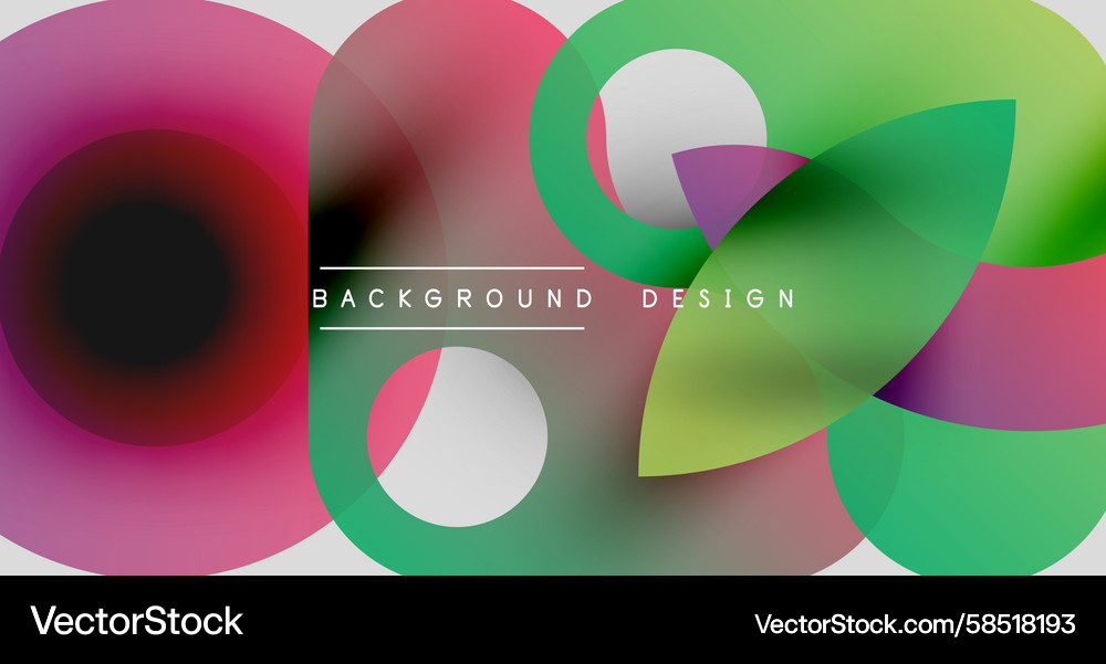 Abstract fluid shapes overlap creating vibrant Vector Image