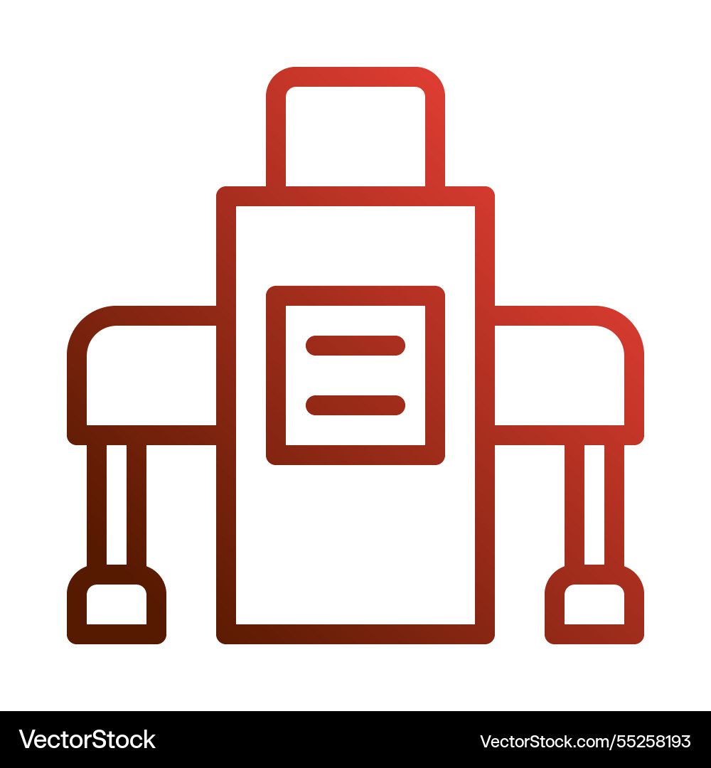 Abstract machine icon with red gradient fill shape Abstract machine icon with red gradient fill shape Vector Image