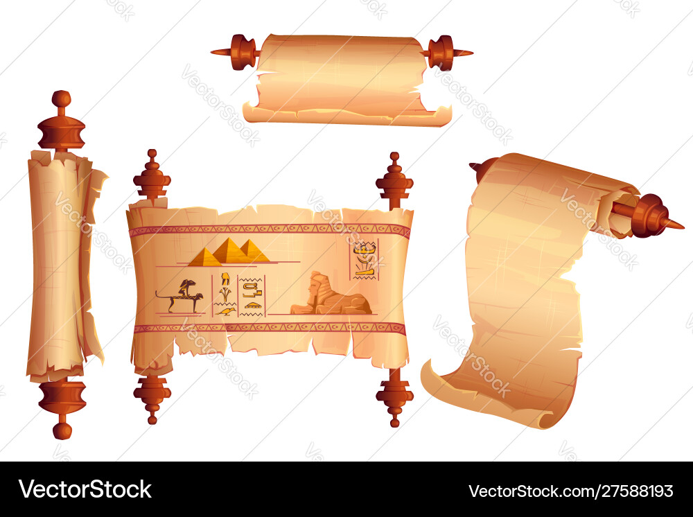 Alte ägyptische papyrus scroll Vektorbild