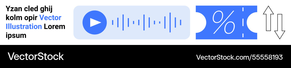 Audio playback button soundwave visualization Audio playback button soundwave visualization vector image
