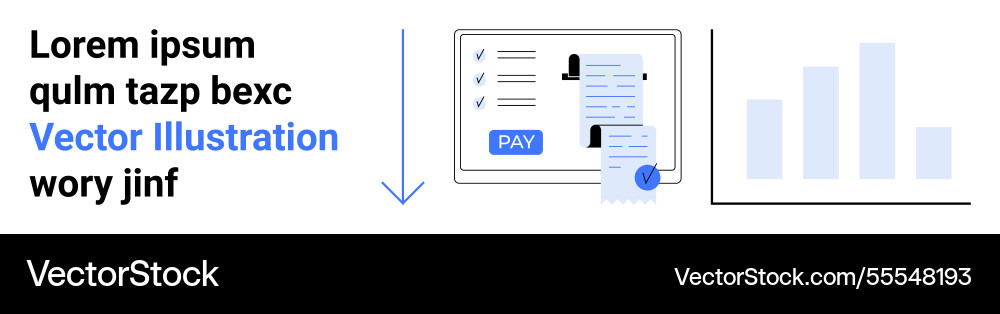 Digital payment process overview with data Digital payment process overview with data vector image