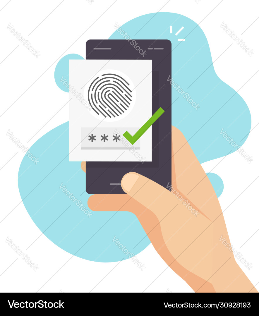 Fingerprint Security Authentication vector image