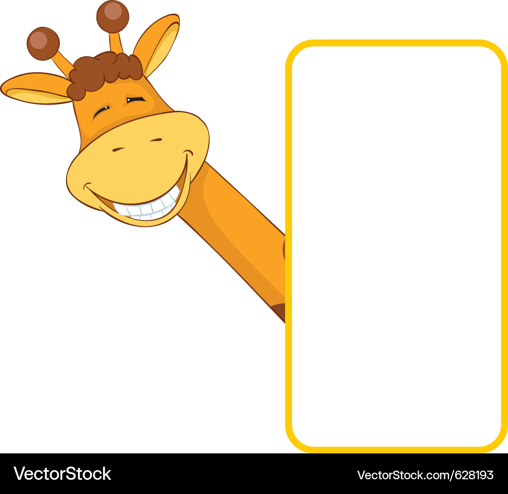 Giraffe Cartoon Hersteller Marken vektorbild