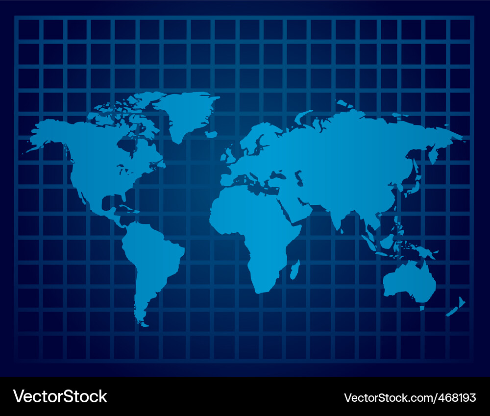 Global Map Grid Vector Image