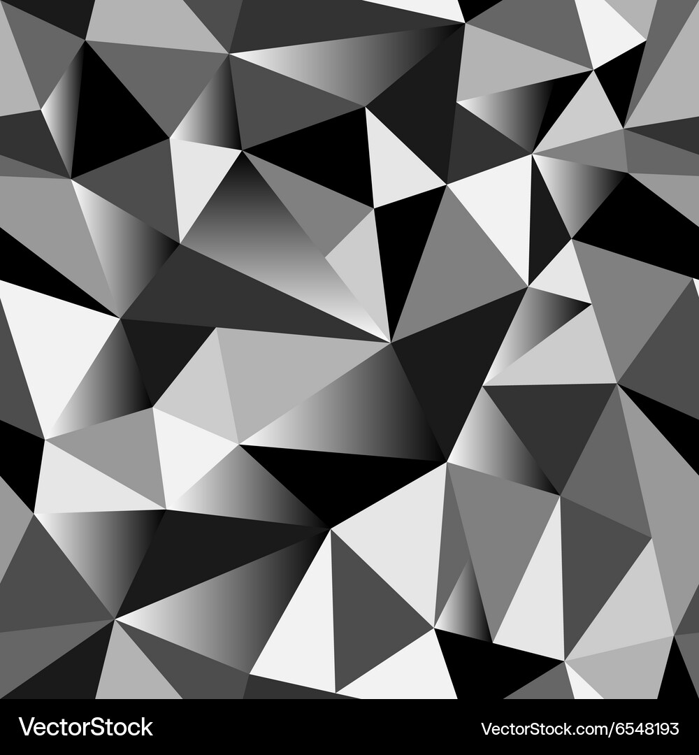 Low Poly Triangular Seamless Pattern Vector Image