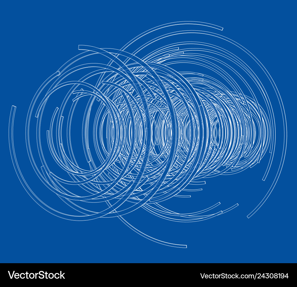 Abstract futuristic hud object vector image