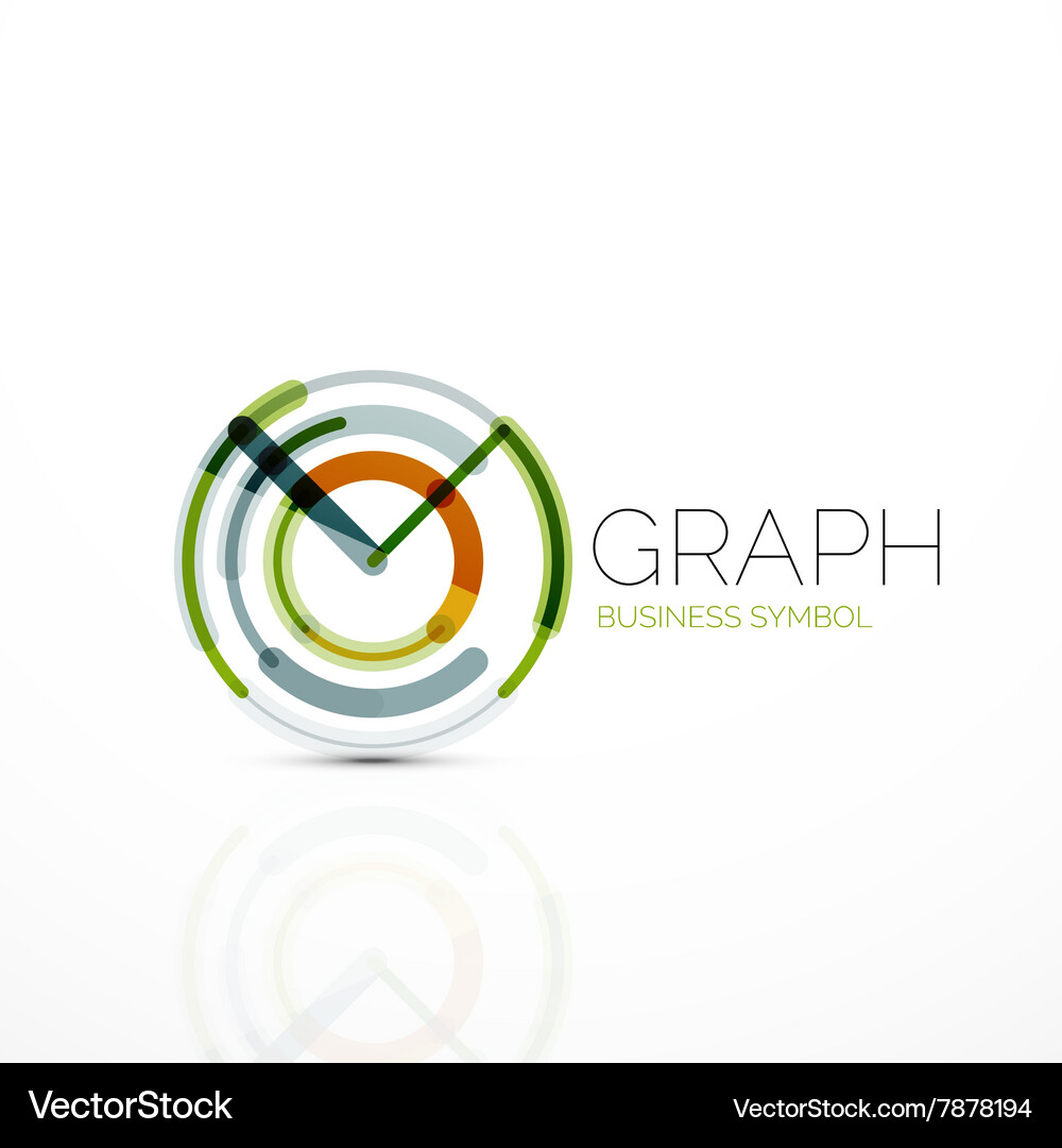 Abstract logo idea linear chart or graph Vector Image