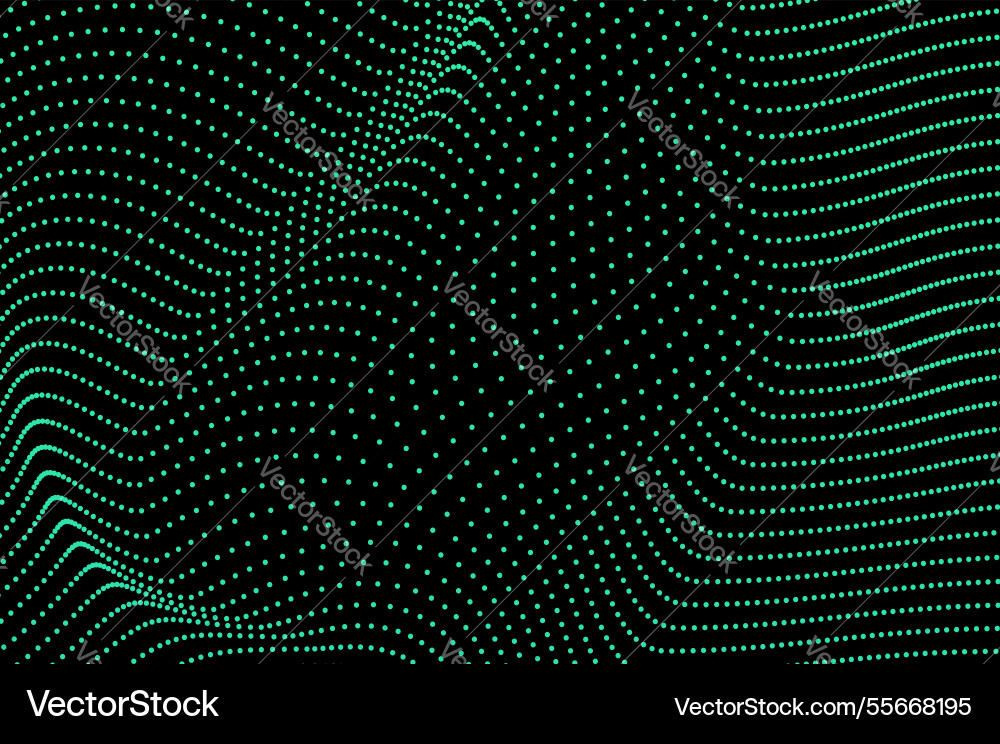 Abstract background flowing dots particle wave vector image