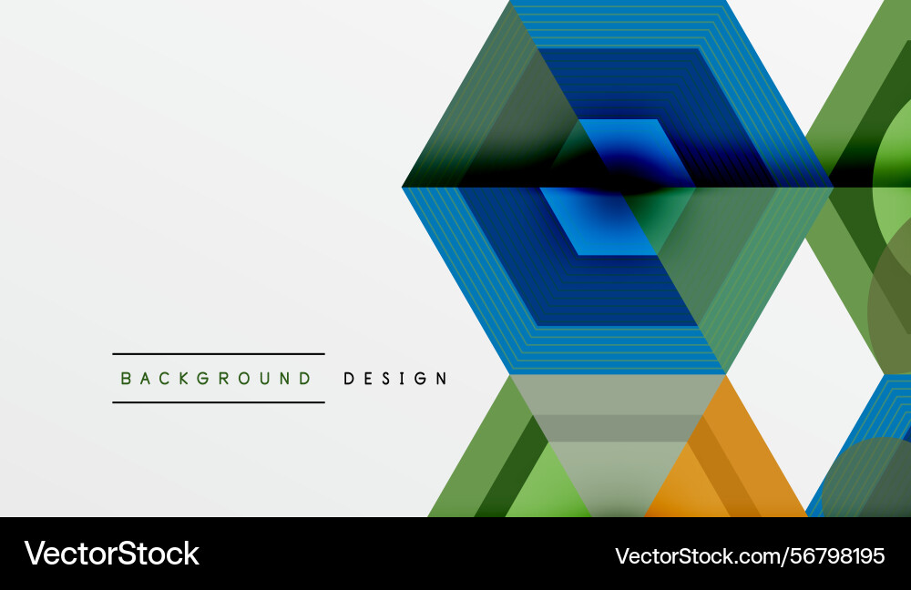 Abstract geometric pattern hexagons overlap Abstract geometric pattern hexagons overlap Vector Image
