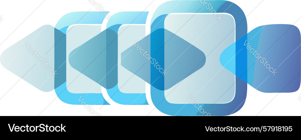 Abstract gradient arrow flow design vector image