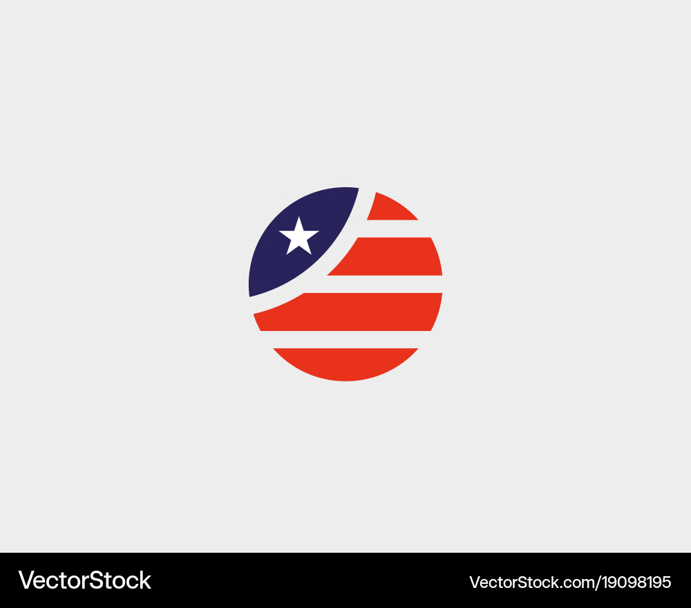 American Flag Star Logo Vector Image