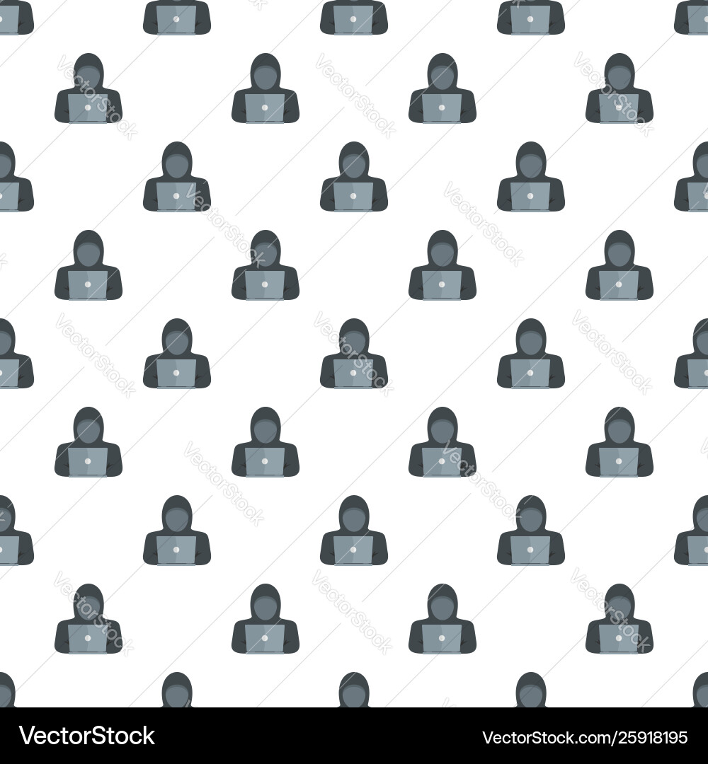 Computer thief pattern seamless vector image