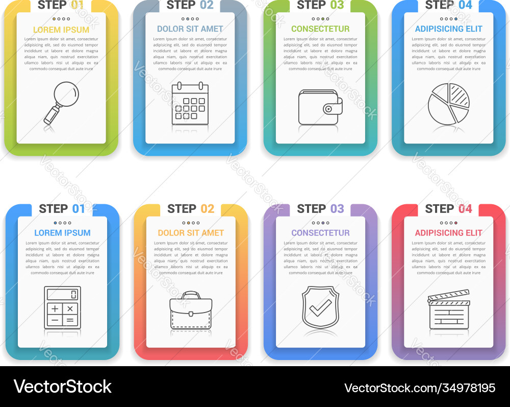 Infographic elements with numbers Infographic elements with numbers vector image