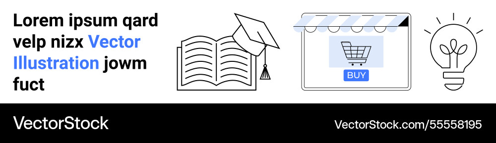 Online Education Knowledge E Commerce Concept Vector Image