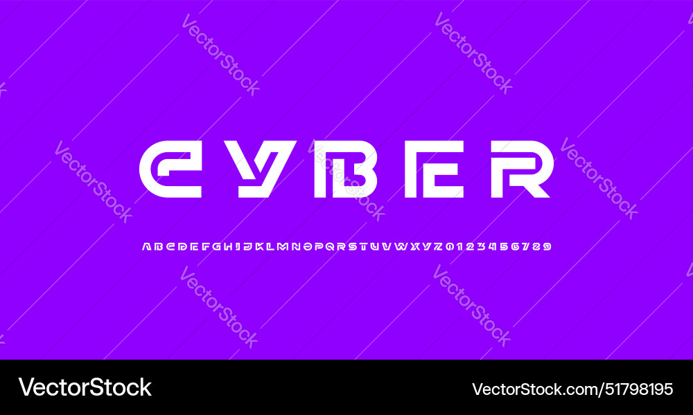 Trendy font alphabet from segment line Vector Image