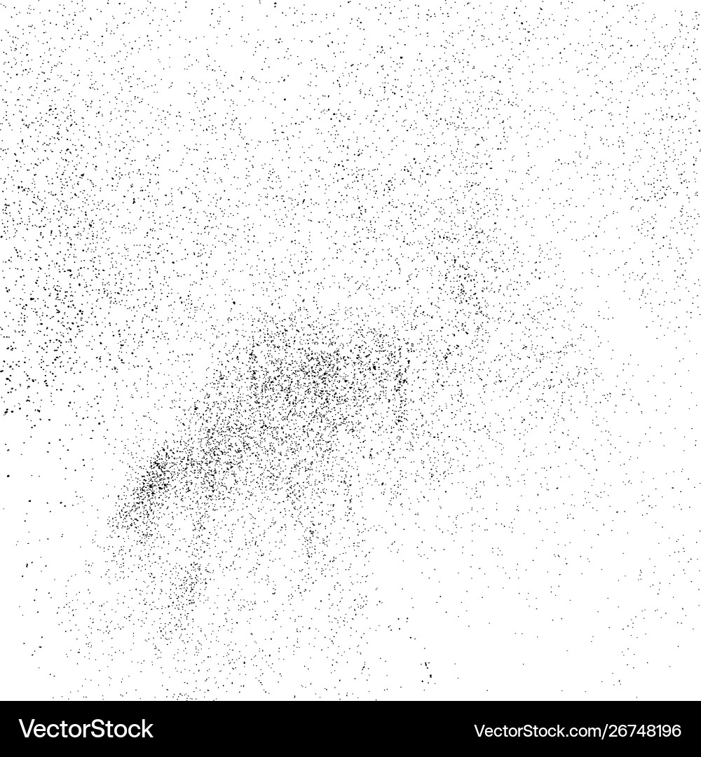 Black grainy texture isolated on white Vector Image