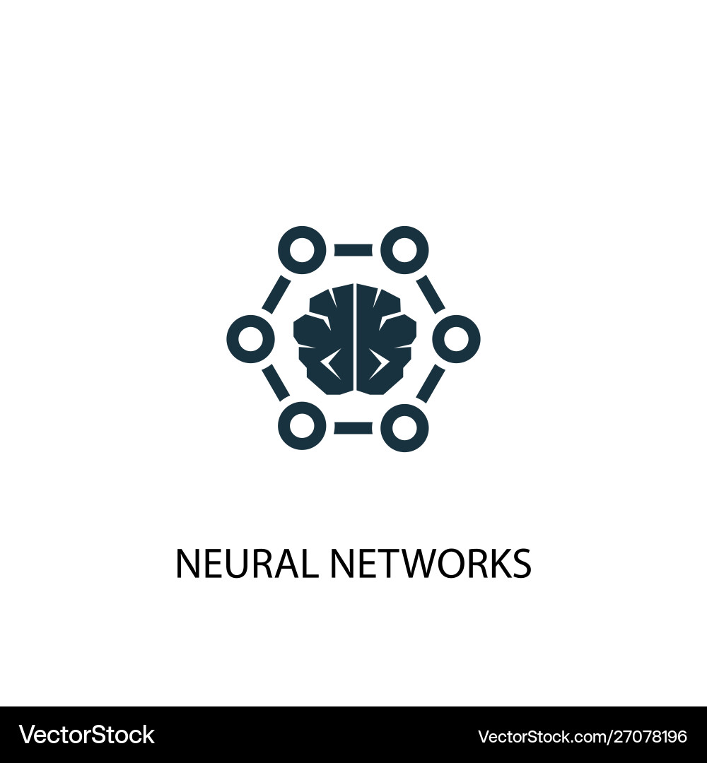 Neural networks icon simple element vector image