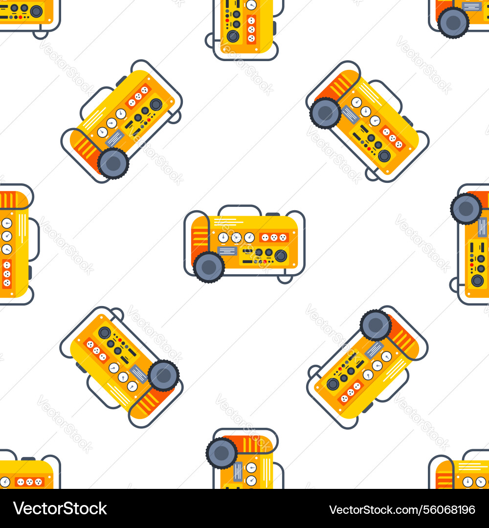 Portable generator seamless pattern representing Portable generator seamless pattern representing vector image