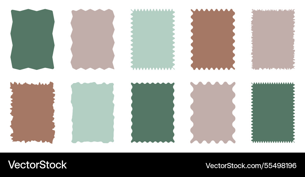 Set of rectangular frames5 Vector Image