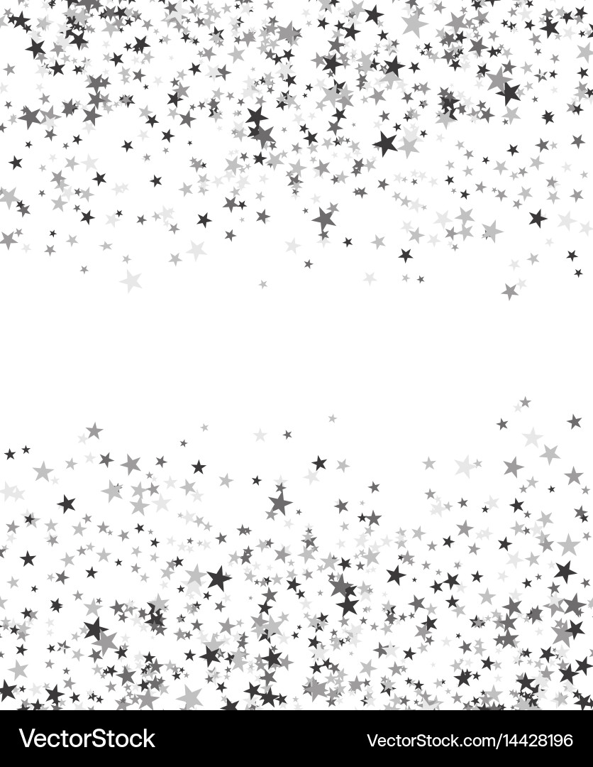 Silver Star Glitter Background Vector Image