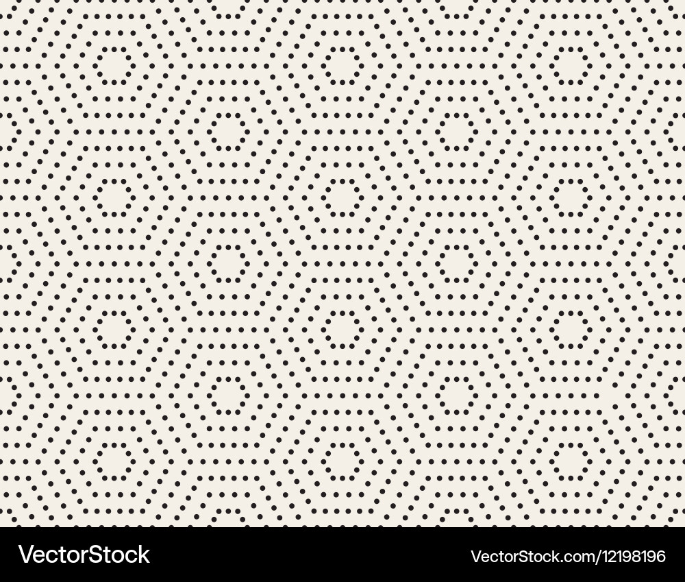Subtle Dotted Hexagon Pattern vector image