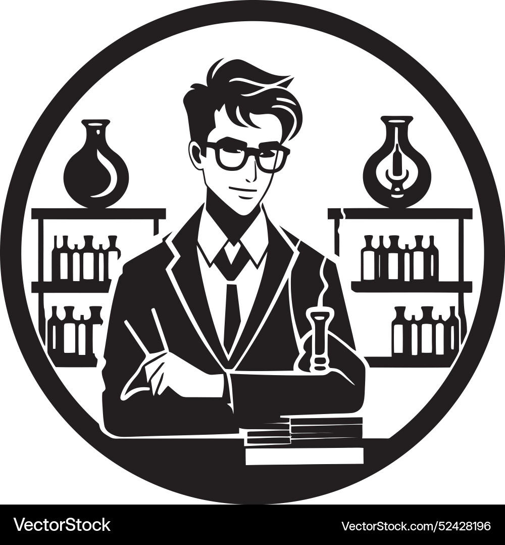 Visualizing lab skills technician art displaying vector image