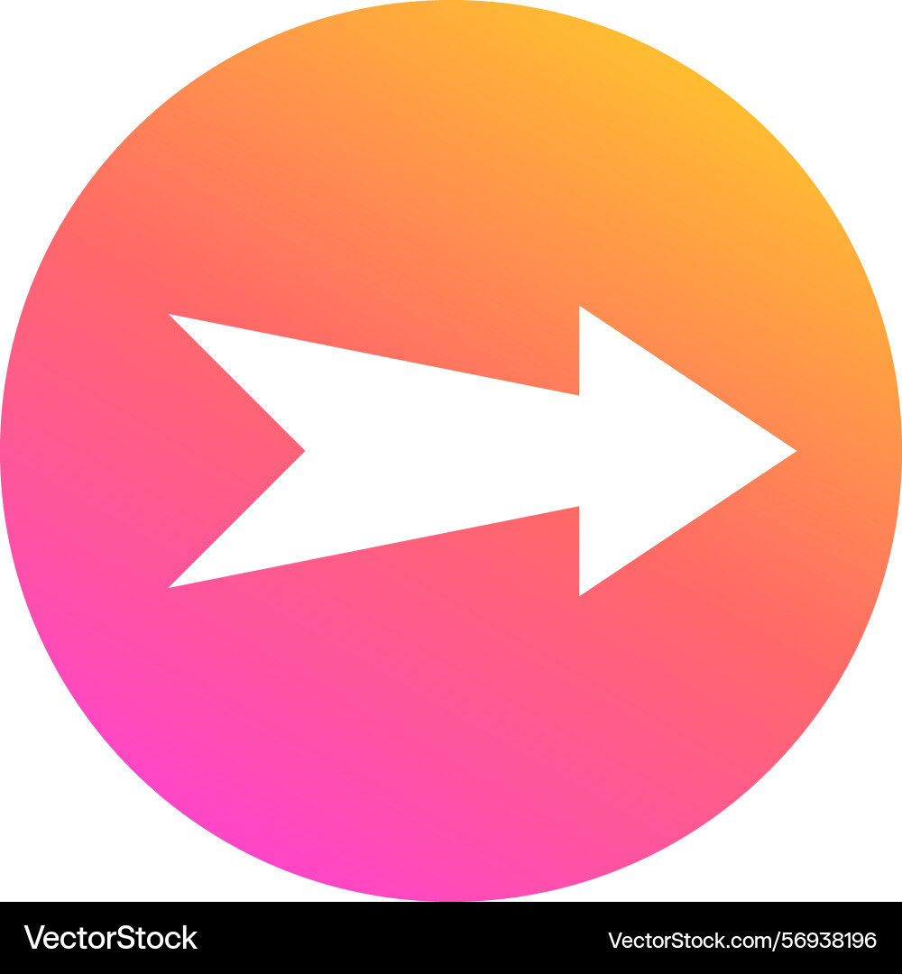 White arrow pointing right symbolizing direction White arrow pointing right symbolizing direction vector image