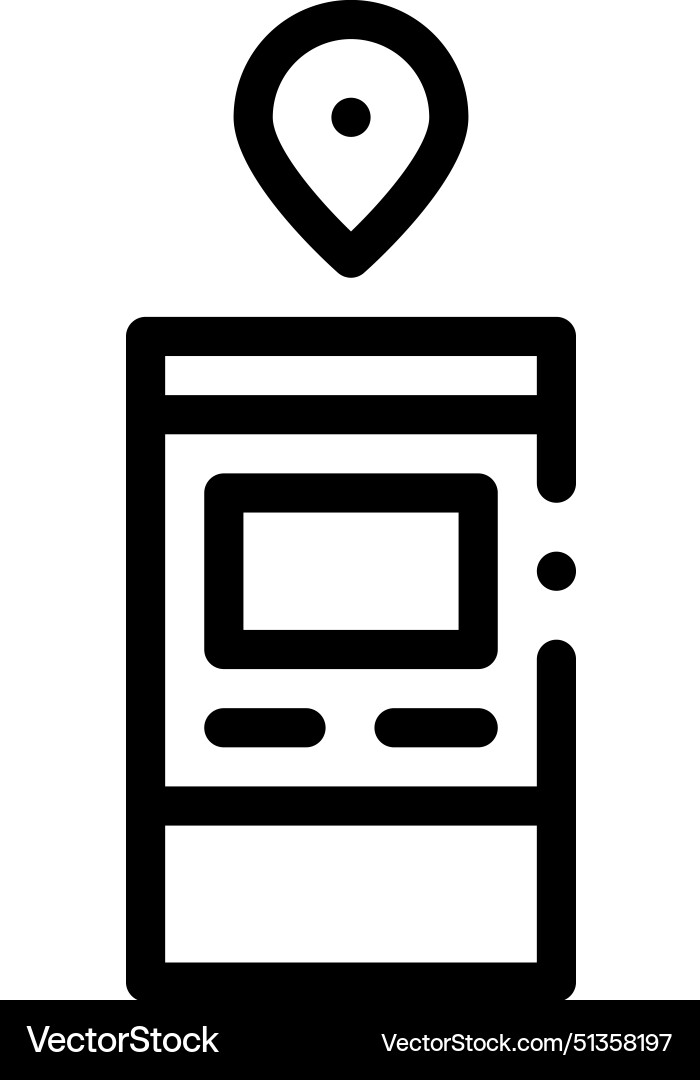 Atm icon thin linear style design isolated Atm icon thin linear style design isolated vector image