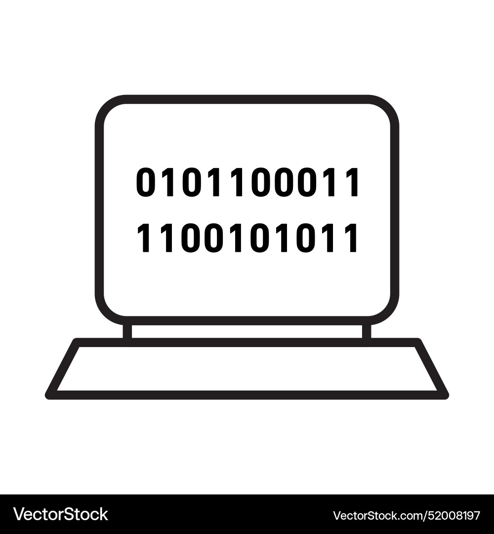 Binary Code Icon ideal für die Programmierung Binary Code Icon ideal für die Programmierung vektorbild