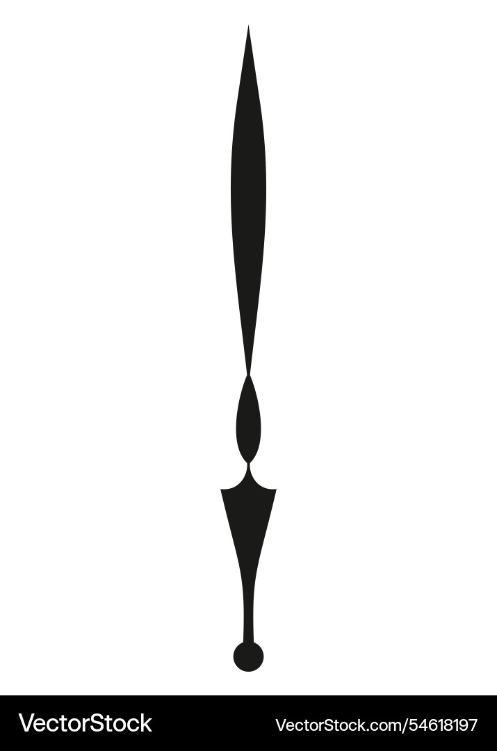 Clock pointer arrow black silhouette chronometer Clock pointer arrow black silhouette chronometer vector image