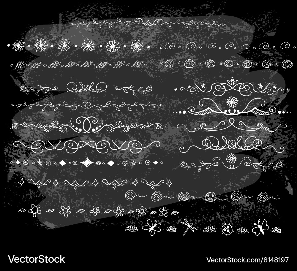 Doodles border Royalty Free Vector Image - VectorStock