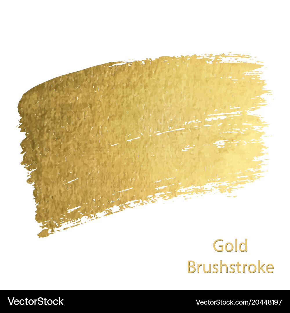 Gold Paint Strokes & Splatters Royalty Free Vector Image