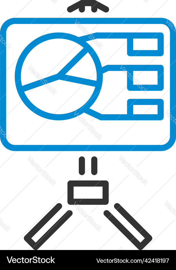 Icon of presentation stand Royalty Free Vector Image