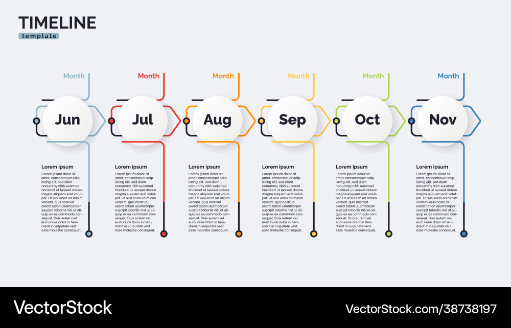 Timeline minimal infographic concept Timeline minimal infographic concept vector image