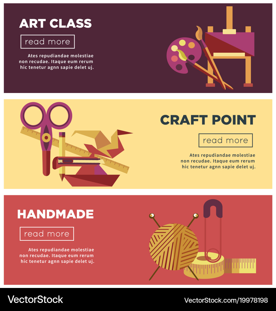 Art class craft point and handmade projects Vector Image
