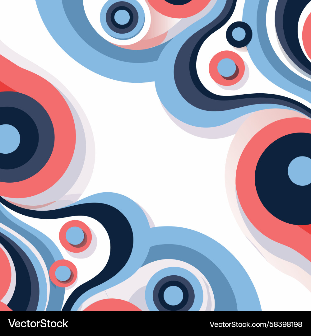 Circular Abstract Wave Pattern Vector Image