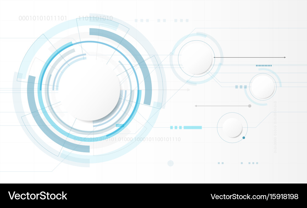 Modern Digital Circle Background Royalty Free Vector Image