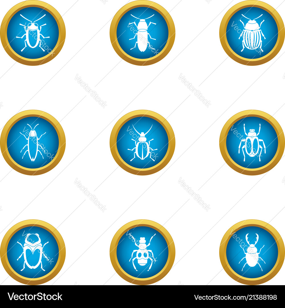 Nullity icons set flat style Nullity icons set flat style vector image