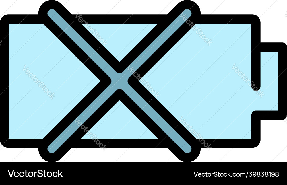 Recycling battery icon color outline Recycling battery icon color outline vector image