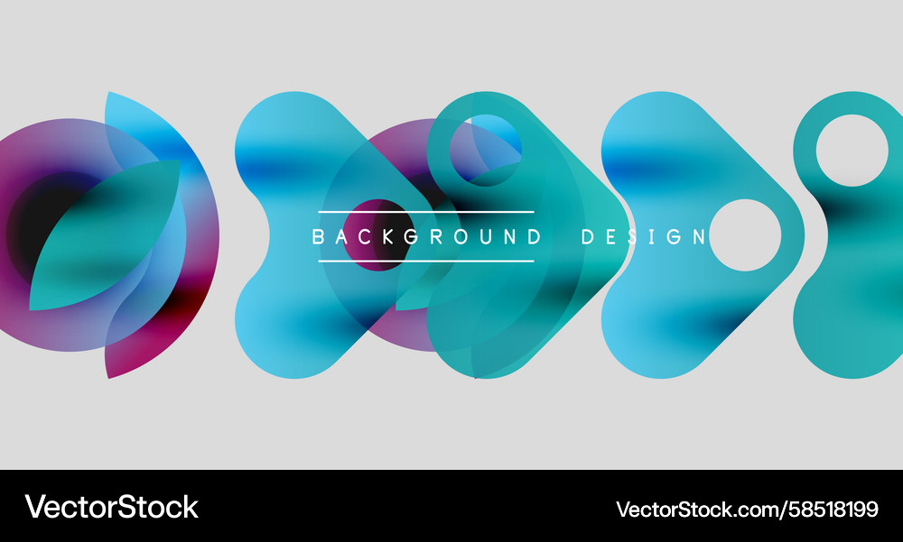 Abstract fluid shapes overlap creating vibrant Abstract fluid shapes overlap creating vibrant Vector Image