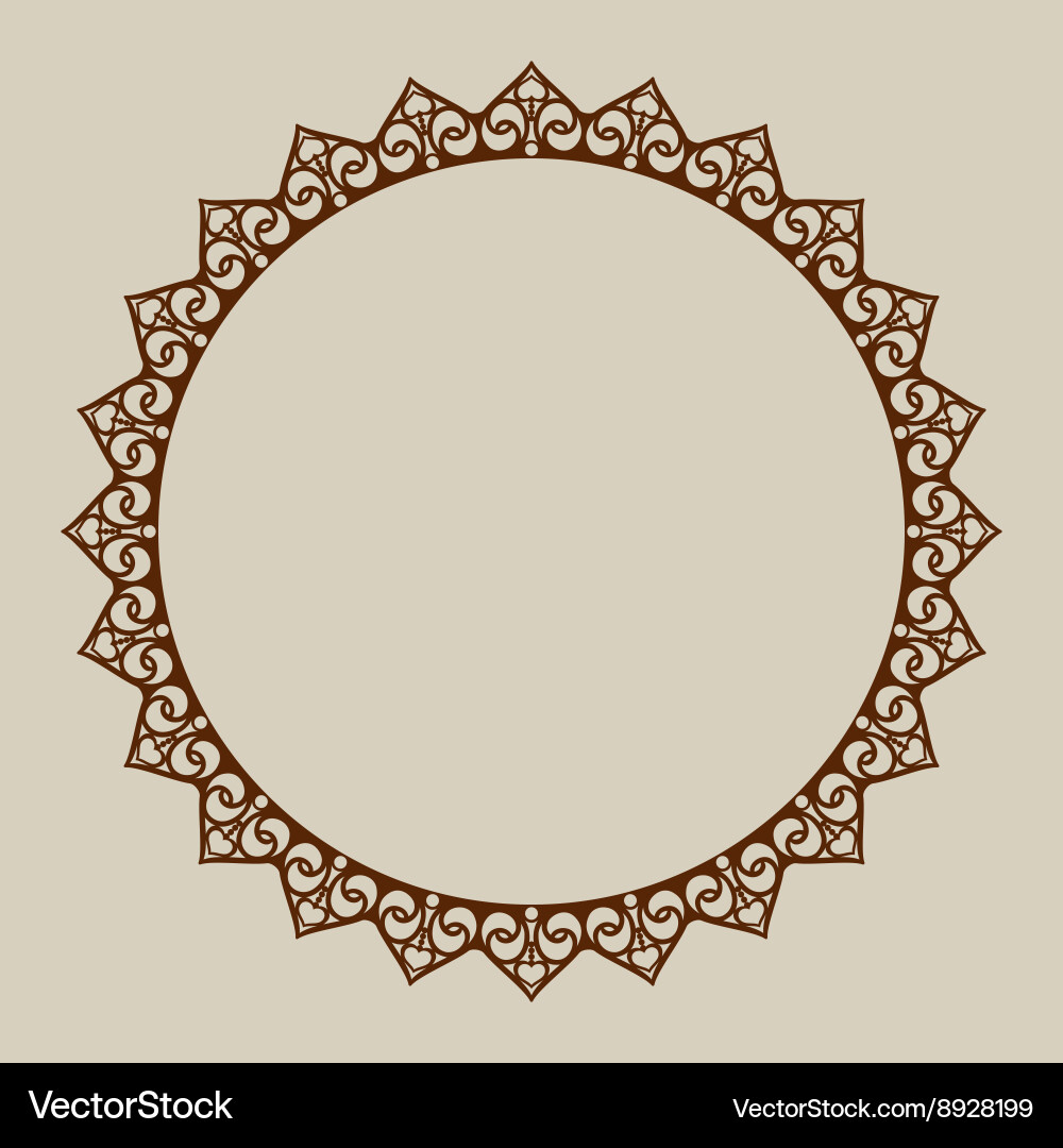 Abstract round frame with swirls vector image