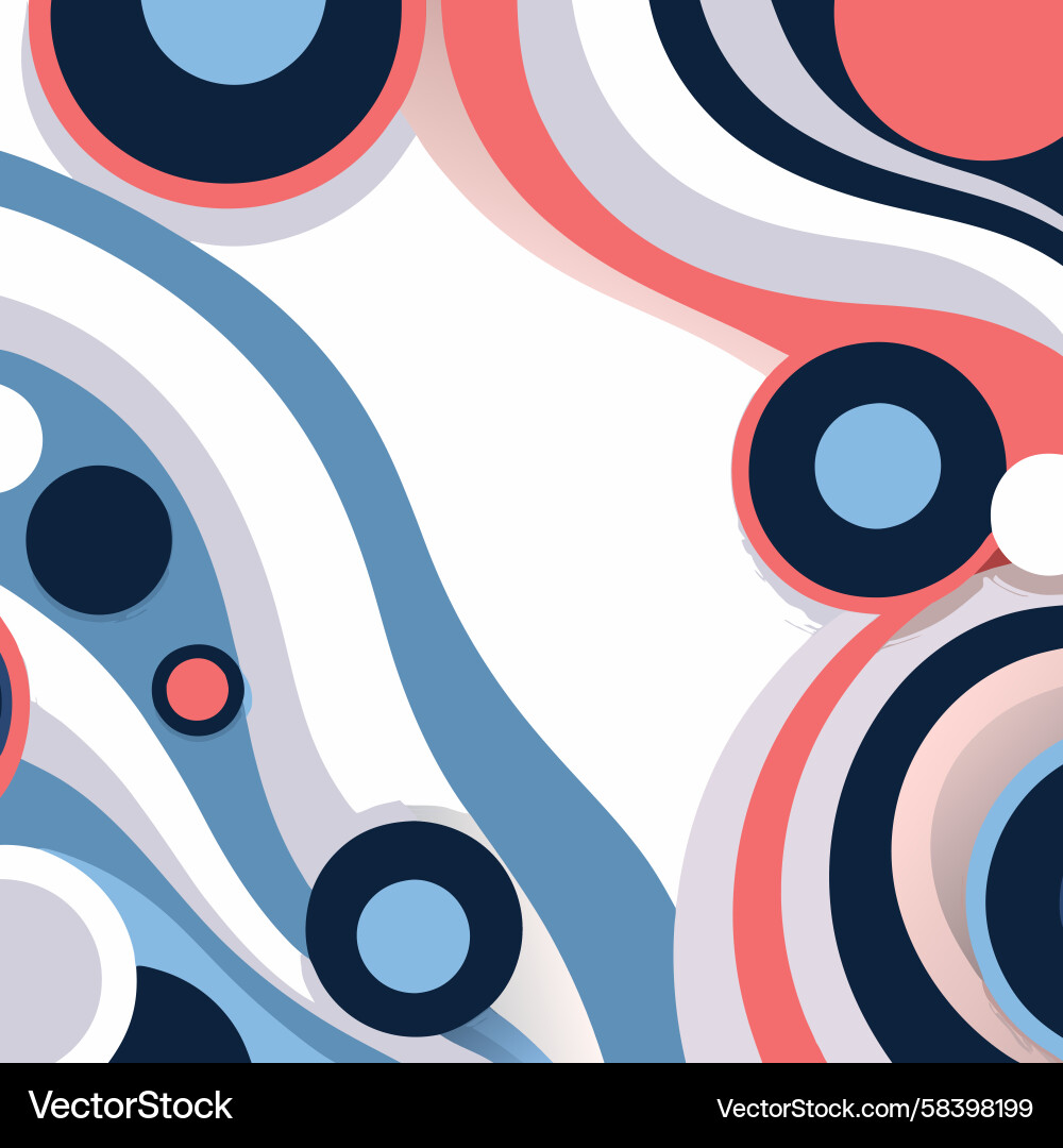 Abstract Wave Pattern - Circles & Lines Vector Image