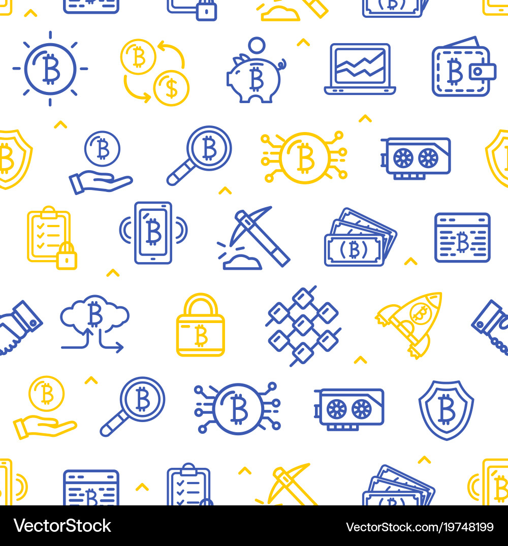 Bitcoin Currency Pattern vector image