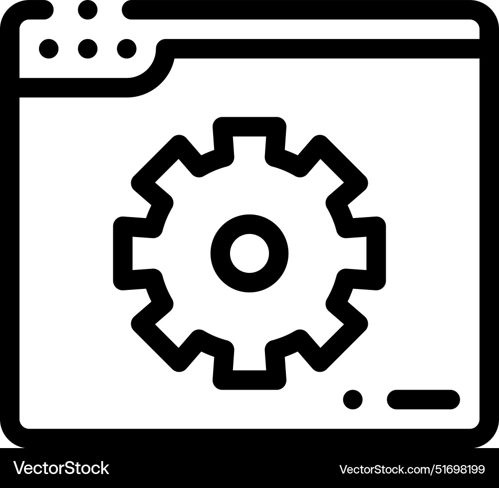 Browser icon thin linear style design isolated Vector Image