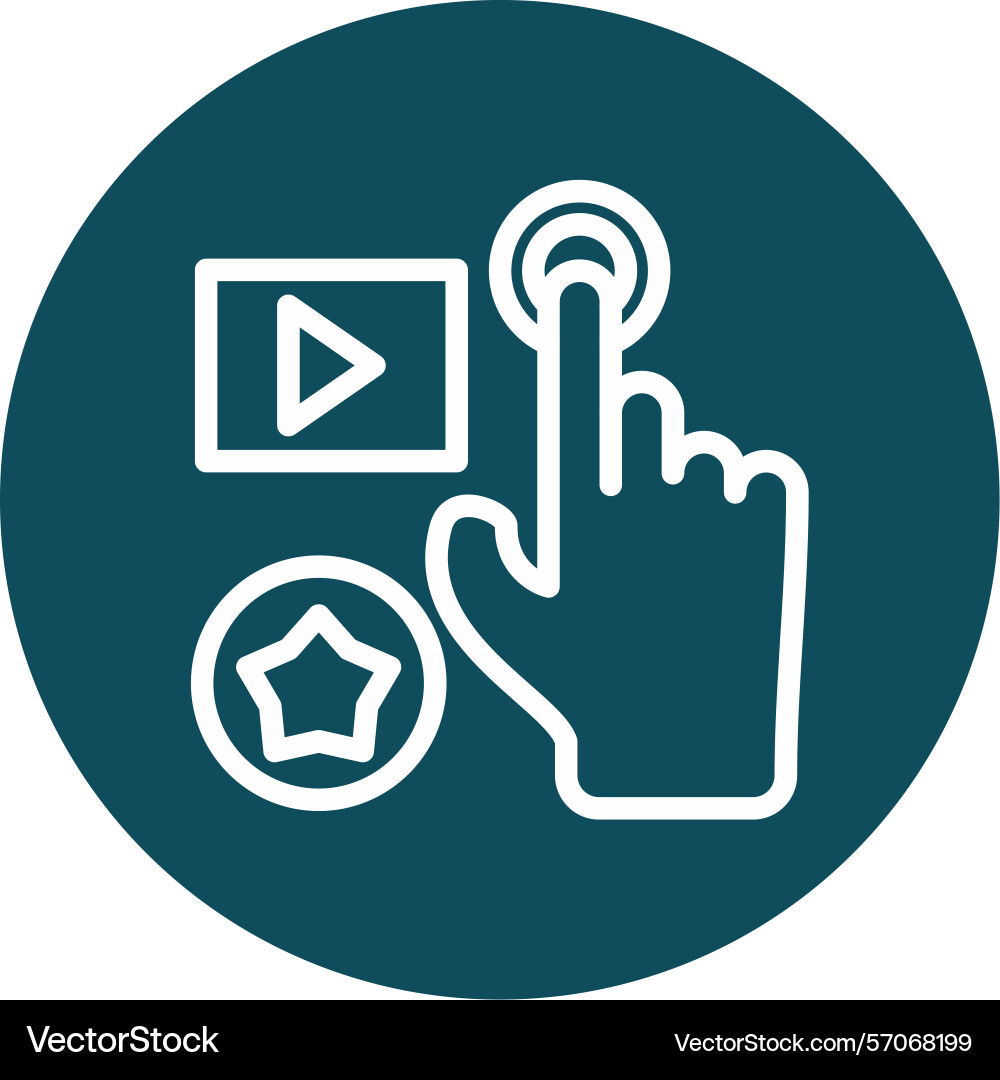 Call to action line circle style icon design Vector Image