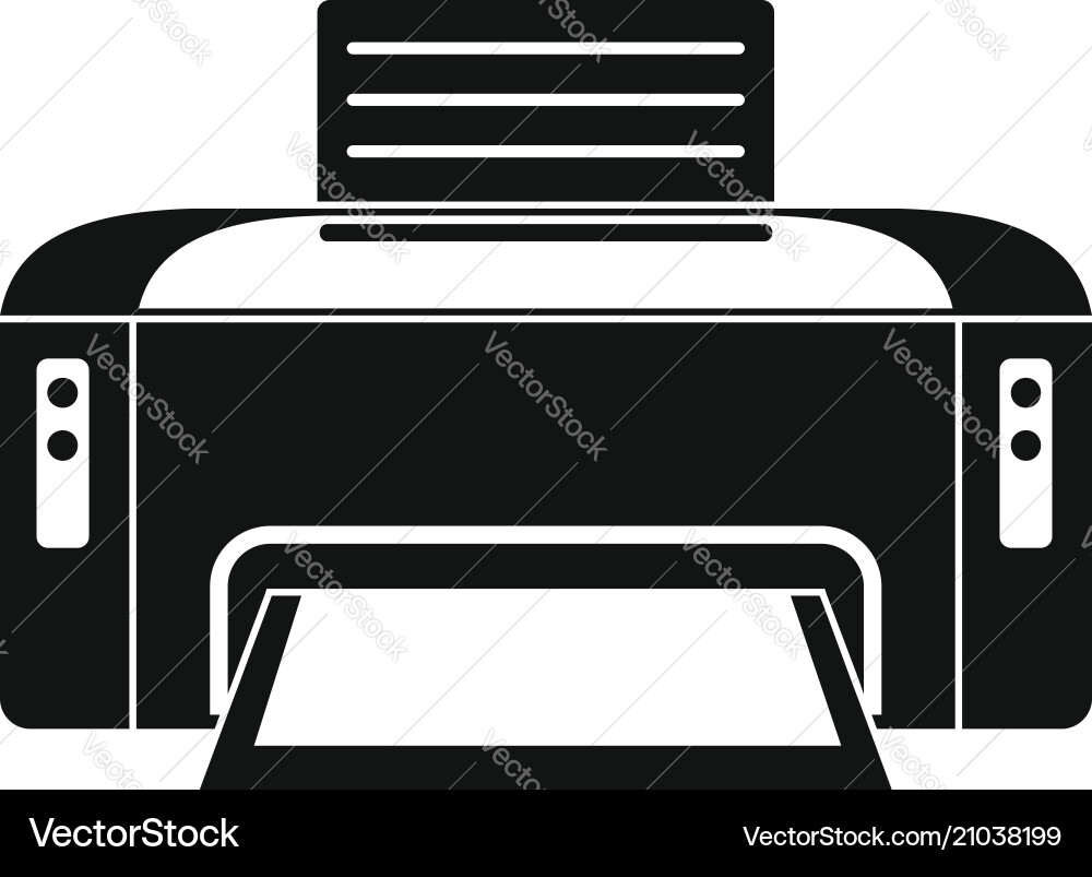 Copier printer icon simple style vector image